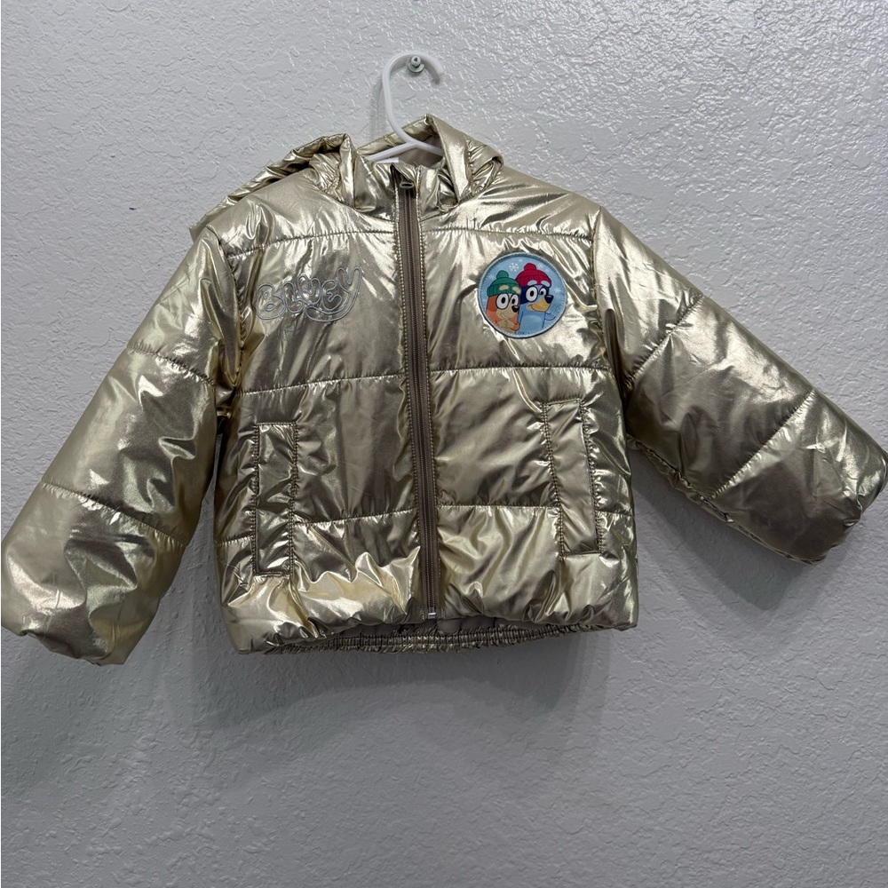 Gold Kids Puffer Jacket